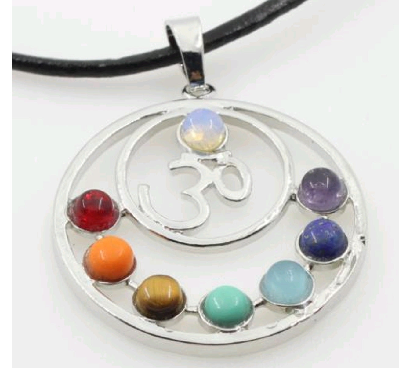 Collar 7 chakras simbolo Om