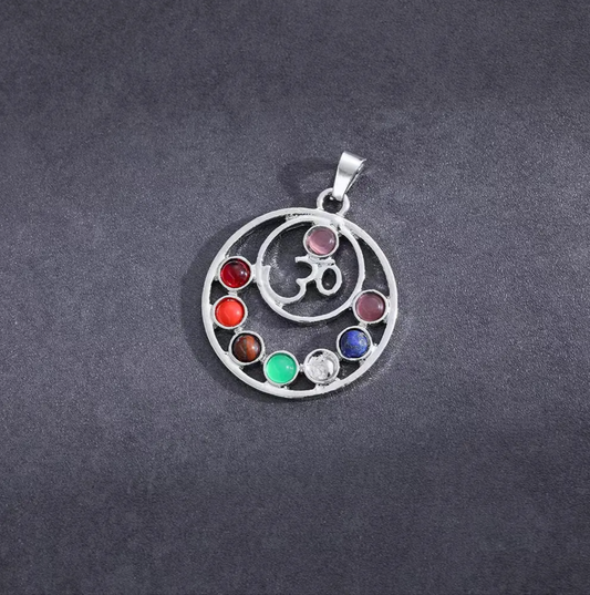 Collar 7 chakras simbolo Om